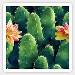 Watercolor cactus plant cactus pattern Sticker